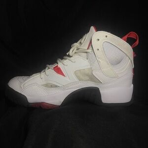Jordan Sneakers with White and Red Highlights